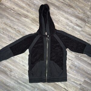 Juicy Couture Womens Full Zip Jacket Hoodie Lightweight Silk Trim Size S Small